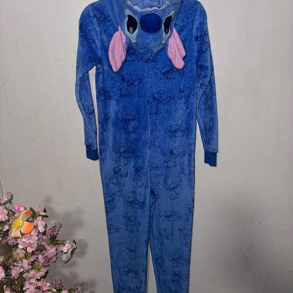 Disney Lilo & Stitch Pajamas Womens xs Costume Hallowen PJs Unionsuit Blue - Picture 7 of 7